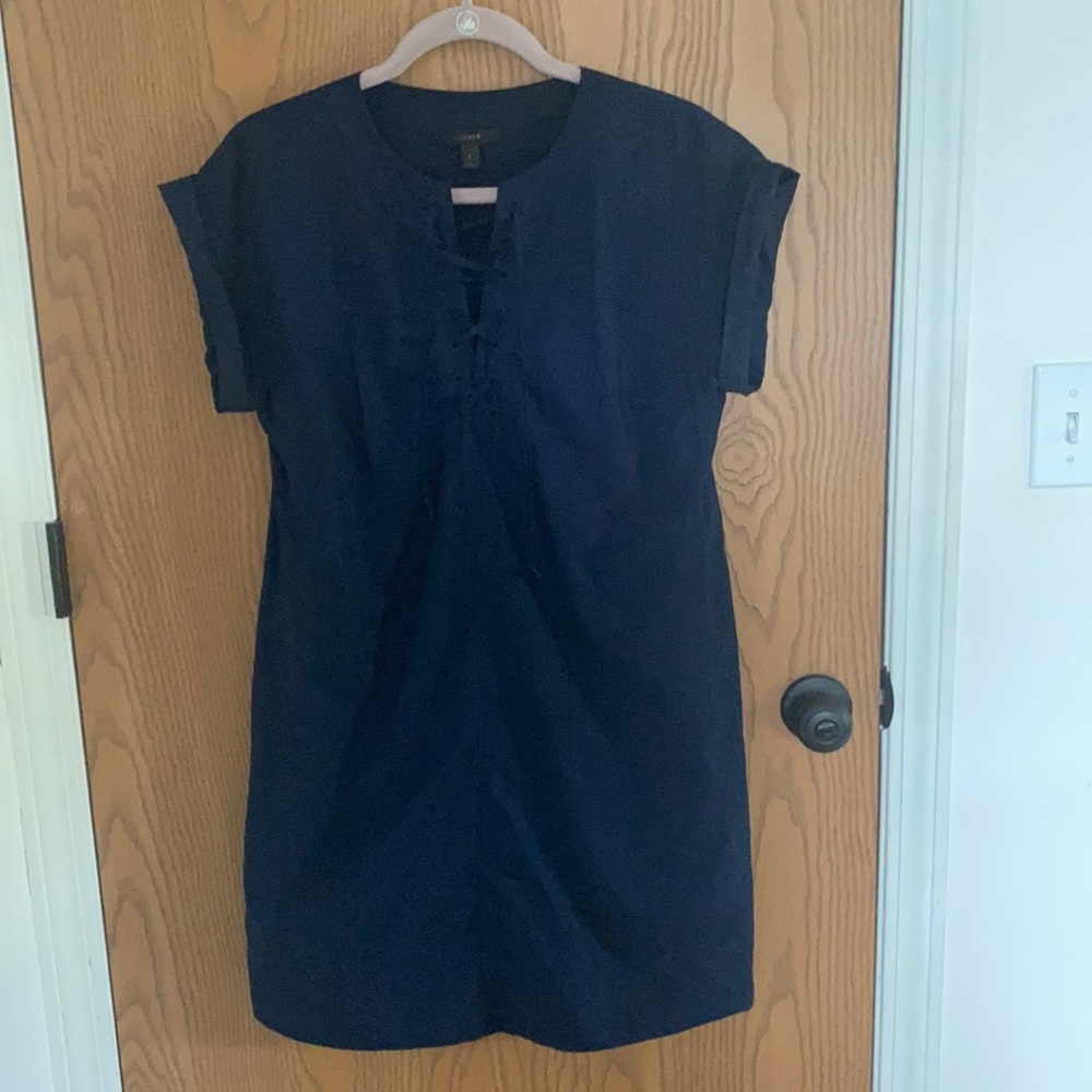J Crew Lace Up Front Dress